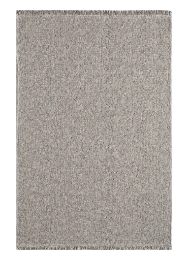 100x300cm Rustic Fluff Dust-Resistant Rug, Grey Machine-Woven Carpet Bravvo BR005