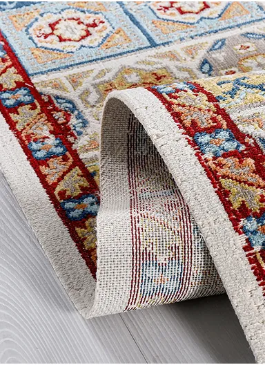 100x200cm Traditional Oriental Multicolor Flatweave Carpet, Machine-Woven Polyester Rug Antique AN003