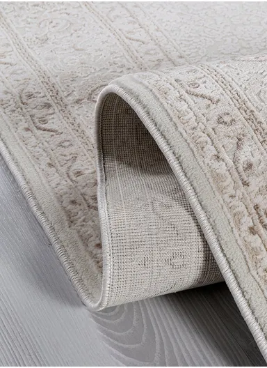 240x340cm Timeless Beige Area Rug, Machine-Woven Soft-Textured Carpet Nazende NZ007