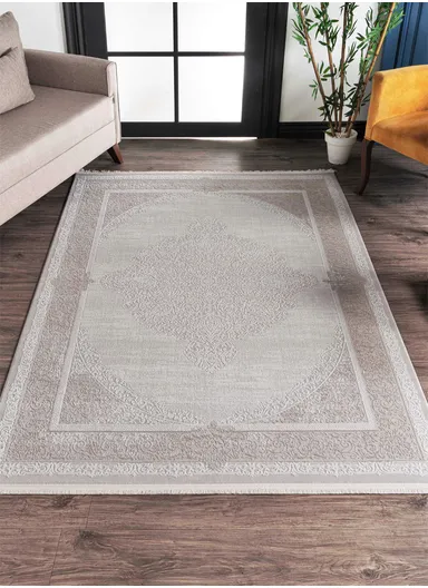 160x230cm Elegant Patterned Area Rug Machine-Woven, Soft Polypropylene Yarn, Vintage-Inspired Design Nar A0196