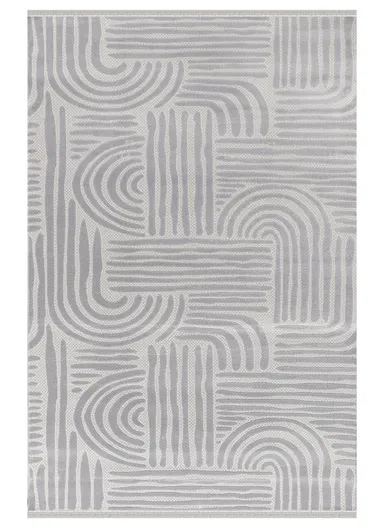 100x200cm Gray Long-Lasting Soft Textured Carpet Bereket BE007