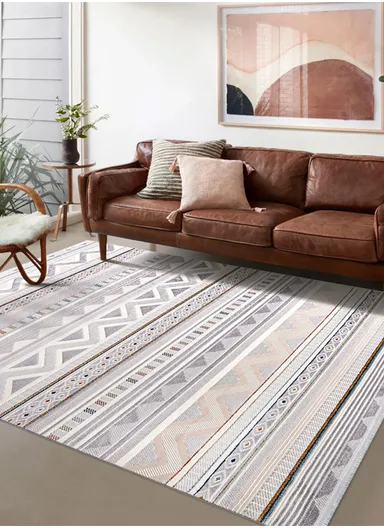 80x300cm Multicolored Fluff Soft &amp; Durable Dust-Free Machine-Woven Rug Zenta ZN005