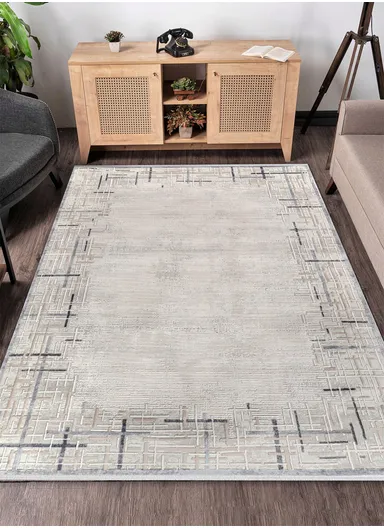200x290cm Machine-Woven Vintage Area Rug, Soft &amp; Durable with Silk-like Viscose fibers Nazende NZ001