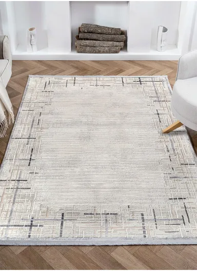 200x290cm Machine-Woven Vintage Area Rug, Soft &amp; Durable with Silk-like Viscose fibers Nazende NZ001