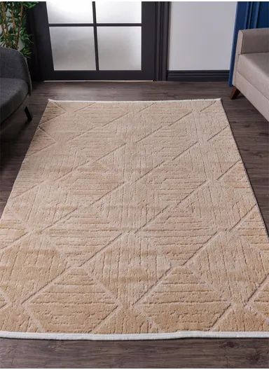 100x300cm Soft Textured Machine Made Contemporary Area Rug with Cotton-Edge Binding Jolly A0311