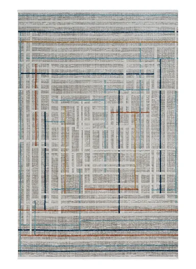 80x300cm Contemporary Low-Pile Polypropylene Rug with Color Accents Hola HL005