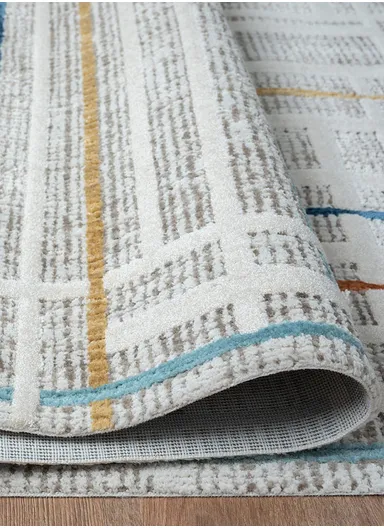 80x300cm Contemporary Low-Pile Polypropylene Rug with Color Accents Hola HL005