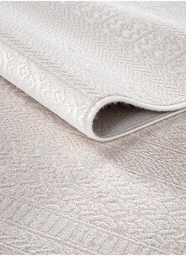 200x290cm Neutral Beige Decorative Rug Soft Pile with Intricate Woven Detail Cunda CN020