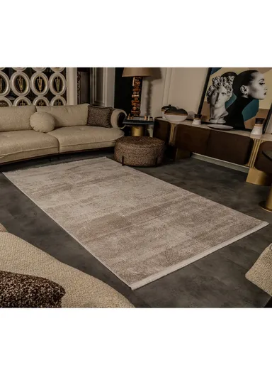 80x300cm Mink Long-Lasting Soft Textured Carpet Cunda CN011