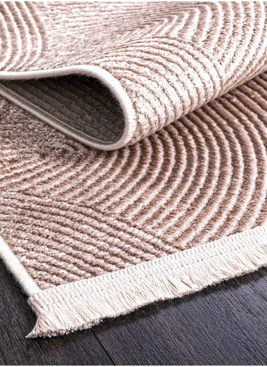80x300cm Mink Long-Lasting Soft Textured Carpet Cunda CN011
