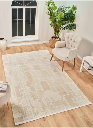 100x300cm Modern Flatweave Rug with Durable Synthetic Fibers Boyut BY004