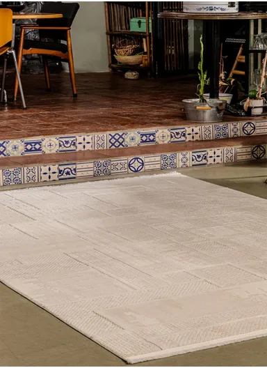 120x180cm Modern Flatweave Rug with Durable Synthetic Fibers Boyut BY004