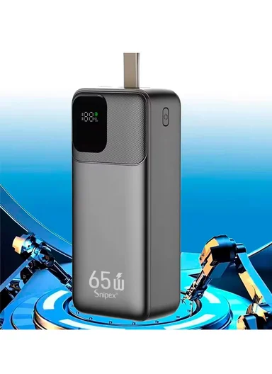 30000mAh 22.5W + 65W Portable Fast Charging Power Bank &amp; USB 22.5W Maximum Power Support Laptop Charging with Digital Display &amp; Leather Hanging Rope  PB33W65