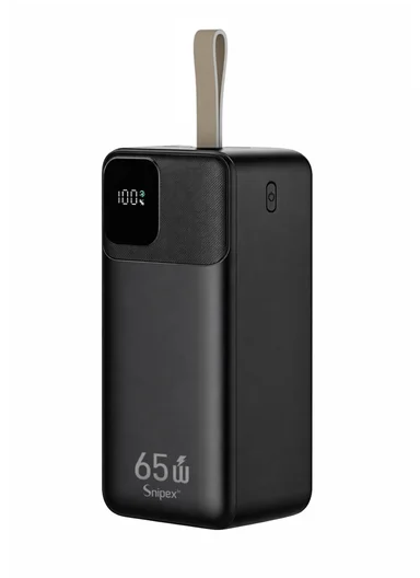 50000mAh 22.5W + 65W Portable Fast Charging Power Bank &amp; USB 22.5W Maximum Power Support Laptop Charging with Digital Display &amp; Leather Hanging Rope PB55W65