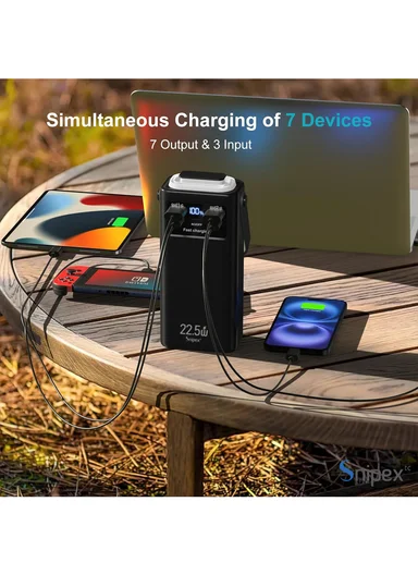 30000mAh 22.5W Fast Charging Portable Power Bank with LED Light &amp; Multiple Outputs PB33W225