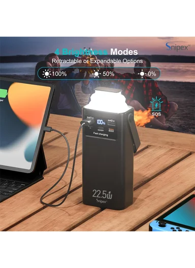 50000mAh 22.5W Fast Charging Portable Power Bank with LED Light &amp; Multiple Outputs PB55W225