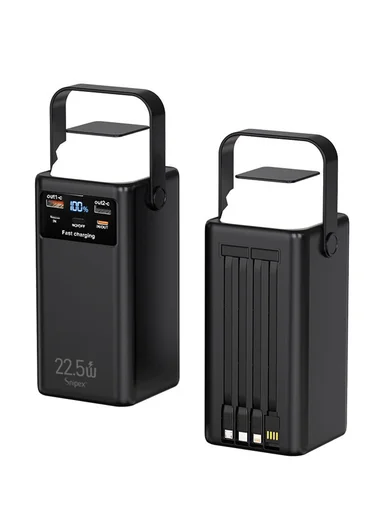 50000mAh 22.5W Fast Charging Portable Power Bank with LED Light &amp; Multiple Outputs PB55W225