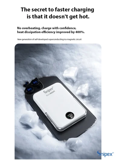 10000mAh MagSafe Wireless Power Bank, 20W PD Fast Charging with Foldable Stand PB11M15B - Black 