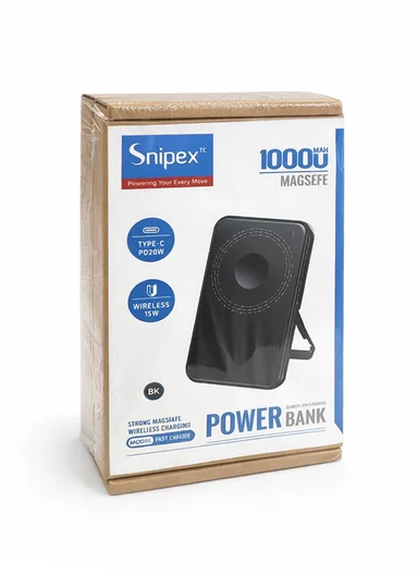 10000mAh MagSafe Wireless Power Bank, 20W PD Fast Charging with Foldable Stand PB11M15B - Black 