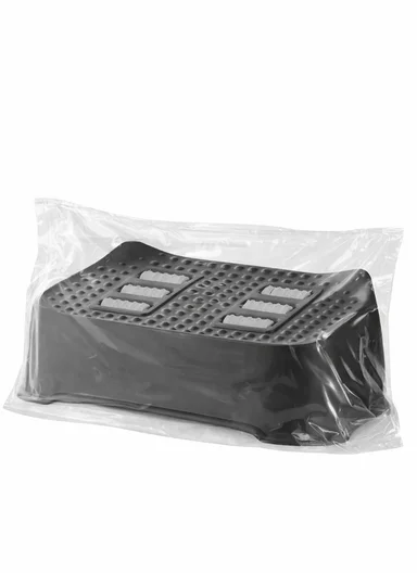 Ergonomic Footrest Massage Stool, Anti-Slip Office Foot Support with Rollers (W32 x D23 x H14.5)cm