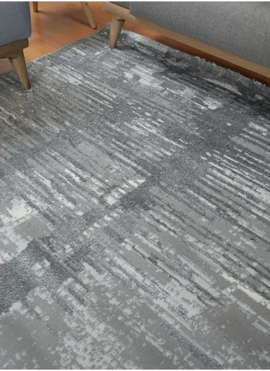 80x150cm Silk Thread Carpet - Grey