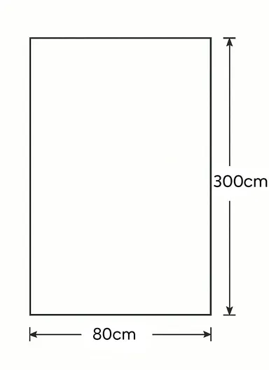 80x300cm Silk Thread Carpet - Grey