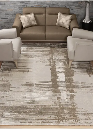 160x230cm Silk Thread Carpet - Beige