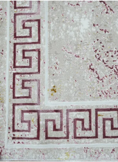240x340cm Silk Thread Carpet - Beige &amp; Rose