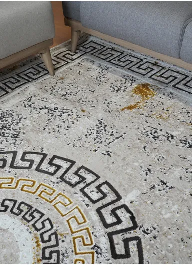 200x280cm Silk Thread Carpet - Beige &amp; Brown