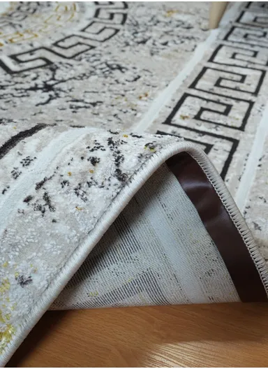 200x280cm Silk Thread Carpet - Beige &amp; Brown