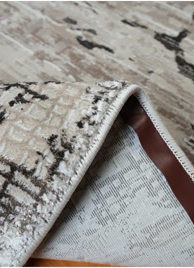 200x280cm Silk Thread Carpet - Beige &amp; Grey