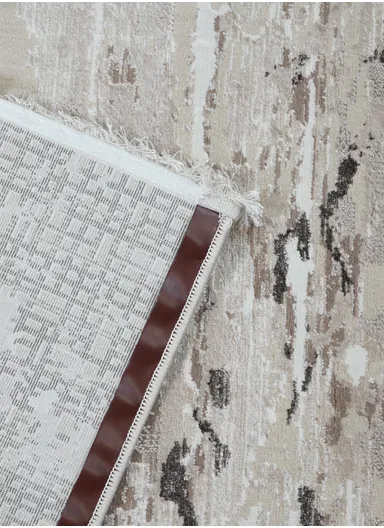 200x280cm Silk Thread Carpet - Beige &amp; Grey