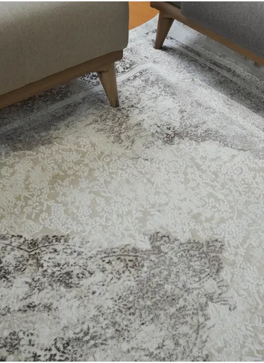 100x300cm Silk Thread Carpet - Beige