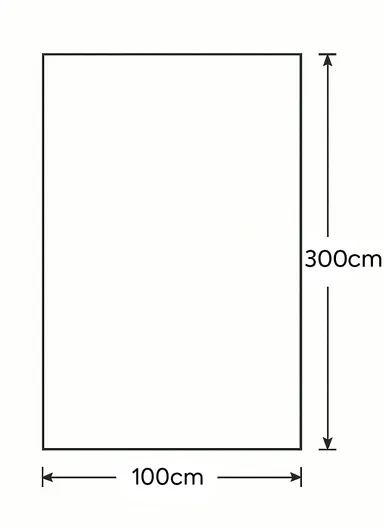 100x300cm Silk Thread Carpet - Beige
