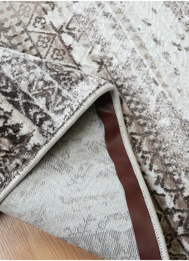 240x340cm Silk Thread Carpet - Beige &amp; Brown