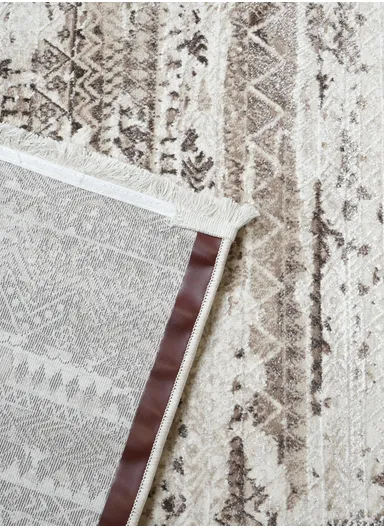 240x340cm Silk Thread Carpet - Beige &amp; Brown
