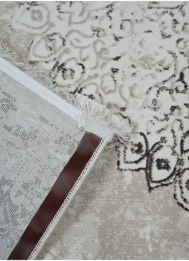 200x280cm Silk Thread Carpet - Beige &amp; Brown