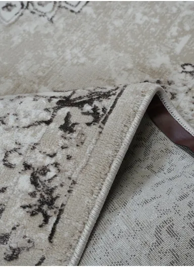 200x280cm Silk Thread Carpet - Beige &amp; Brown