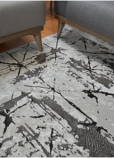 200x280cm Silk Thread Carpet - Beige &amp; Brown