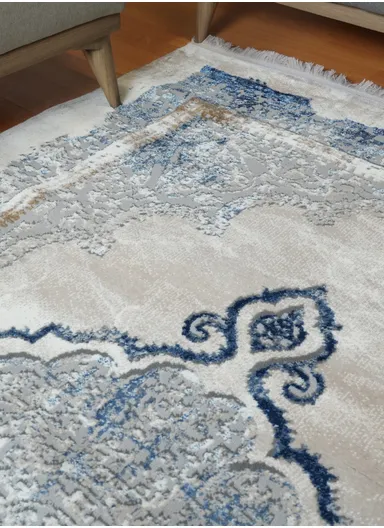 240x340cm Silk Thread Carpet - Blue
