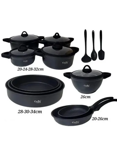 14pcs Venus Cookware Set GB1026 - Black