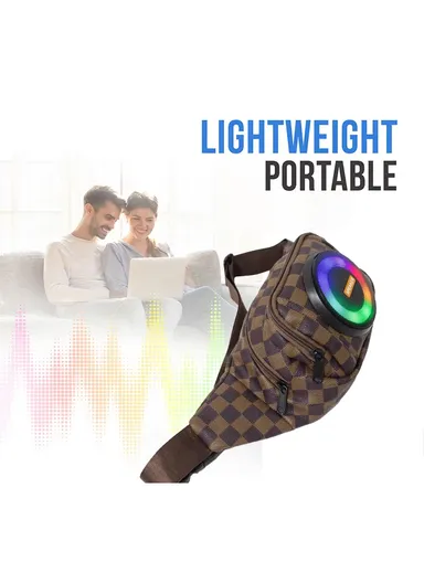 High Quality Speaker Pack Customized Brand, Waist Bag Bum Bag for Outdoor Gym Walking ZQS-704 - Black