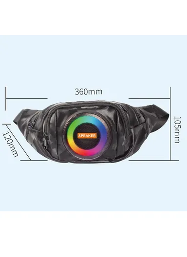 High Quality Speaker Pack Customized Brand, Waist Bag Bum Bag for Outdoor Gym Walking ZQS-704 - Black