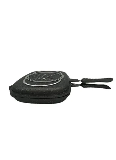 32cm Non-Stick Double-Sided Grill Pan ZD218 - Black