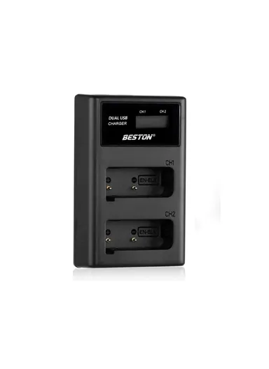 Beston 2 Slot Smart Lcd Charger For Nikon En-EL9
