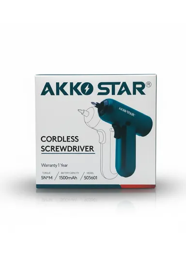 1500mAh 5Nm Torque Rechargeable Cordless Screwdriver with LED Light, Lithium Battery 503601