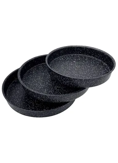 3-Pcs Forged Round Pan Set ZD167 - Black 