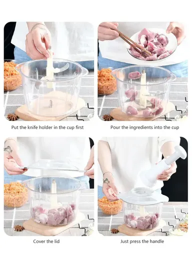 2.5L Hand Press Food Processor ZD230