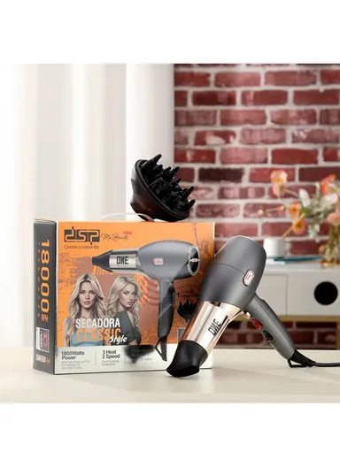 1800W Professional Hair Dryer with Diffuser &amp; Cold Air Function 37190