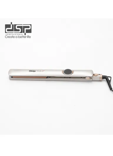 Hair straightener with ceramic-coated aluminium plates, adjustable temperature control, &amp; LCD display 10444 – Beige